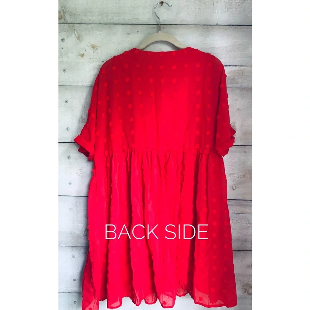 Cherry jacquard Pom-Pom babydoll - Picture 3 of 7